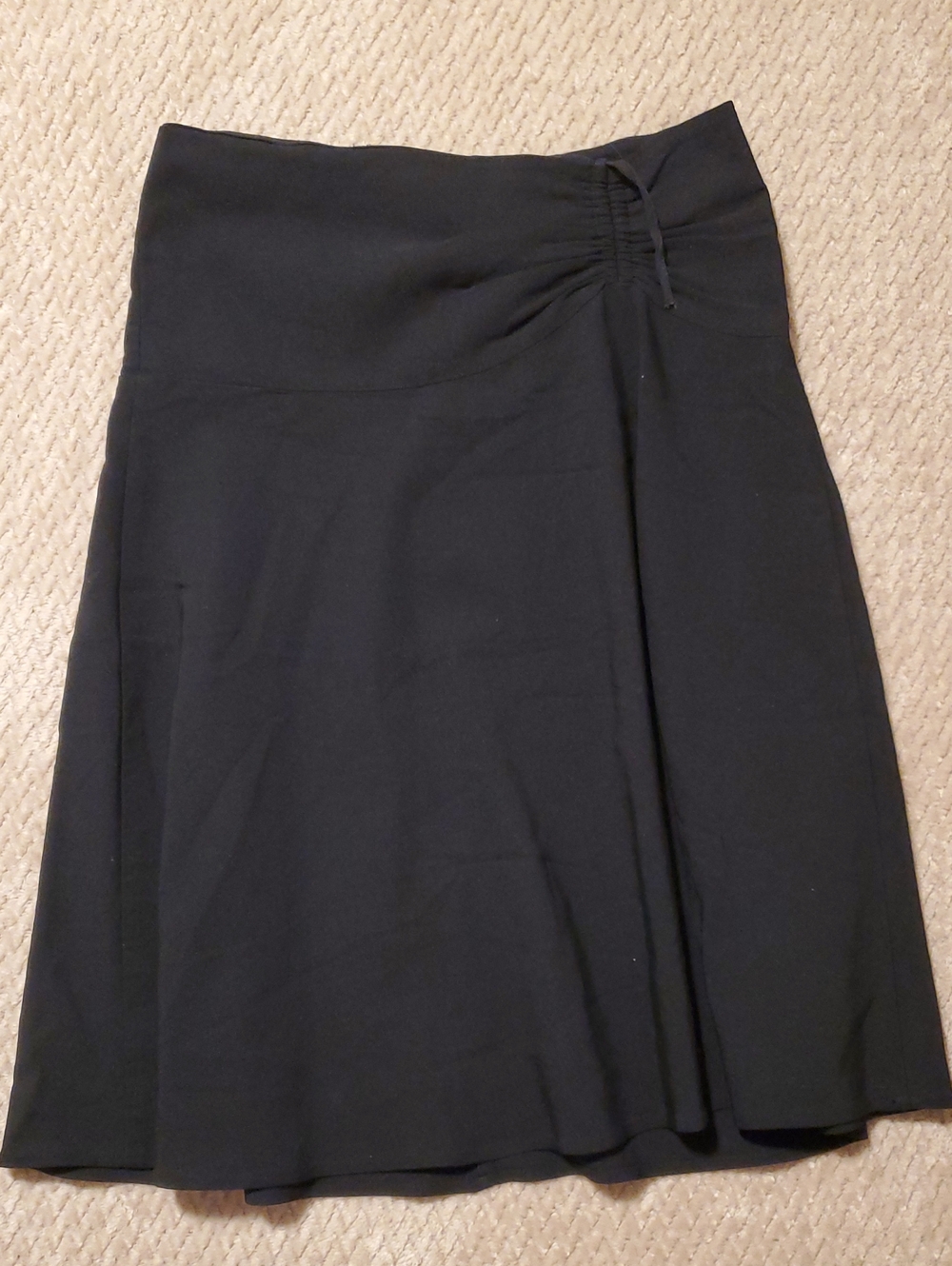 Classic Black A-Line Skirt with Side Accent
